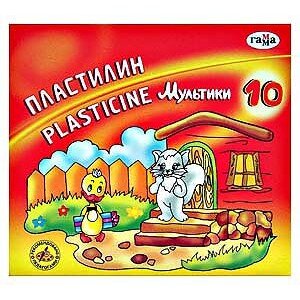 Пластилин 10цв Мультики 200г 280017/281017