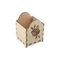 Заготовка для декора Карандашница Романтика фанера 7.5x7.5см  Carving ВД-273