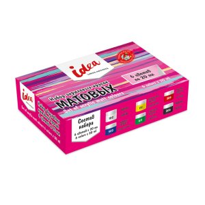 Набор матовых акриловых красок  6цв 20мл idea IMAS-06