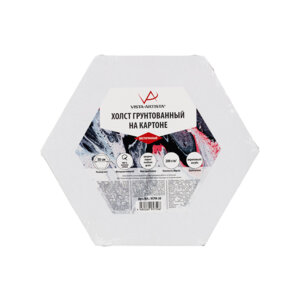 Холст грунтованный на картоне 30см 280г 100% хлопок d шестигран VCPH-30
