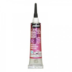 Краска акриловая 20мл №2 PEBEO Красно Синий Перламутр контур deco3D 556162 
