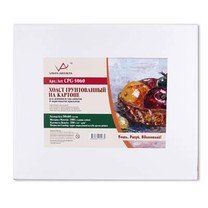 Холст грунтованный на картоне 50х60см 280г/кв.м мел 100% хлопок CPG-5060