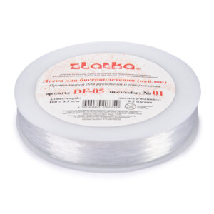Леска для бисера  0,5мм №01 Белый Zlatka 100м + 0,5м DF-05