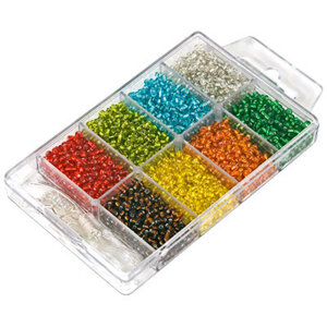 Набор бисера для рукоделия №2 Zlatka прозр с сереб отверст асс SNB