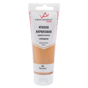 Краска акриловая 75мл 06 Studio глянцевая Под золото VISTA-ARTISTA VAAG-75