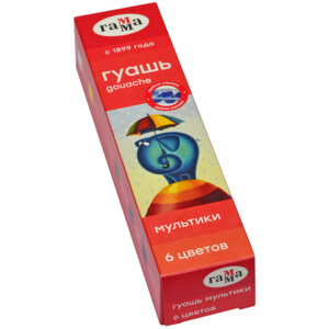 Гуашь 6цв Мультики 15мл 100222-6