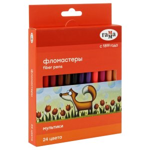 Фломастеры 24цв Мультики смываемые 120822_24