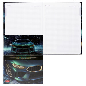Бизнес блокнот  80л А5 Клетка 167х216мм Престижные авто 5цв блок мат ламин 3D фольга 80ББ5лофВ1_2572