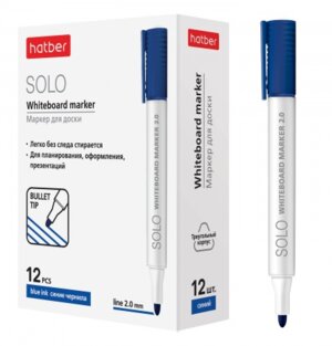 Маркер для магнитно маркерных досок 2мм Solo закругленный пишущий узел WB_064562