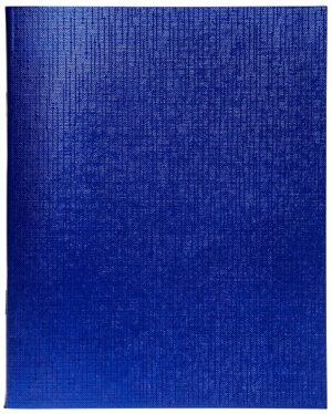 Тетрадь 96л Клетка Бумвинил METALLIC Синяя 96Т5бвВ1