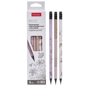 Карандаш ч/г HB с ластиком круглый корпус Muse BL_083260