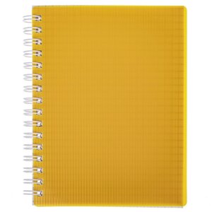Записная книжка  80л А6 Клетка LINE NEON Желтая Пластик Спираль 80ЗК6грВ1_03037
