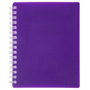 Записная книжка  80л А6 Клетка CANVAS Фиолетовая Пластик на гребне 80ЗК6грВ1_05320