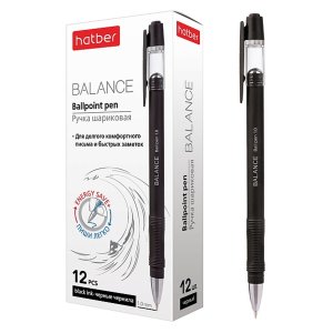 Ручка шар 1,0мм Черная BALANCE на масл.основе soft ink с треуг.зоной захвата BP_085941