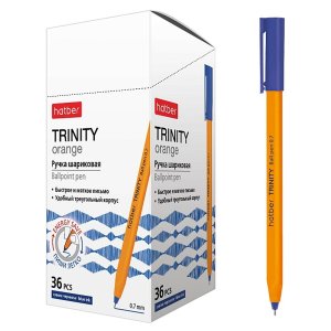 Ручка шар 0,7мм Синяя TRINITY orange на масл.основе трехгран 36шт BP_083437