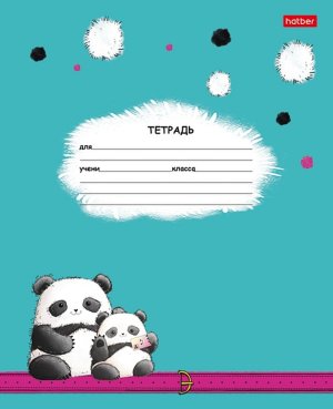 Тетрадь  12л Клетка 65г/кв.м  5 диз Плюшевые панды 12Т5В1