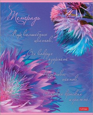 Тетрадь  48л Клетка Цветочная фантазия 65г/кв.м 5 диз 48Т5В1