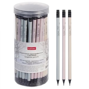 Карандаш ч/г HB с ластиком Mist  72шт BL_081965