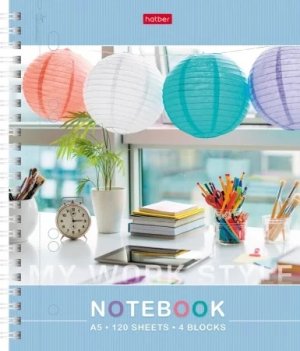 Тетрадь 120л А5 Клетка Мое вдохновение 3цв разделителя Soft-touch Спираль 120Тр5лВ1сп_31536