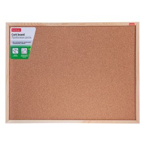 Доска Пробковая 45х60см кнопки в комплекте деревянная рама SD_20201