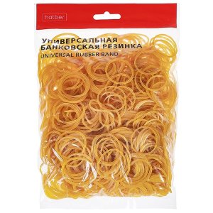 Резинка банковская 100% натуральная диаметр 25мм длина 40мм 200гр в пакете с европодвесом RB_083935