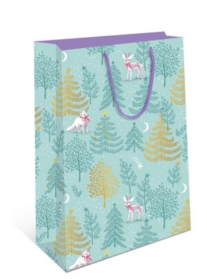 0293.803 Бумажный пакет НГ Ели на Голубом