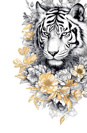 0122.090 Открытка Тигр жен