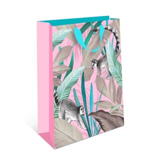 1312.669 Бумажный пакет Лемуры Розовый 