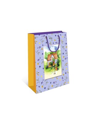 0293.922 Бумажный пакет Дом на сиреневом