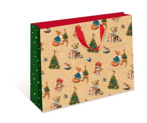 1322.743 Бумажный пакет стандарт плюс Новогодние зверушки