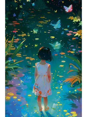 0573.123 Открытка Без надписи Девочка