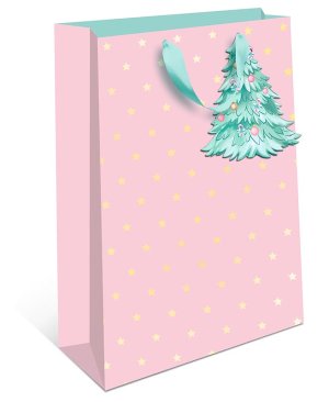 1595.009 Бумажный пакет премиум Нежно розовый НГ