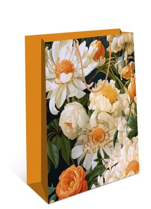 0195.317 Бумажный пакет Белые цветы