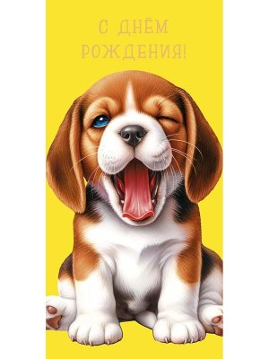 0319.244 Конверт С Днем Рождения дет Щенок