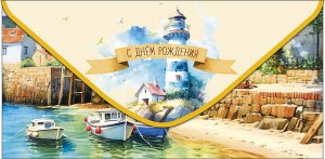 0319.890 Конверт С Днем Рождения муж