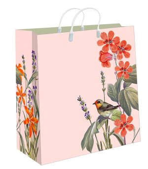 0426.396 Пластиковый пакет Птица на ветке цветов