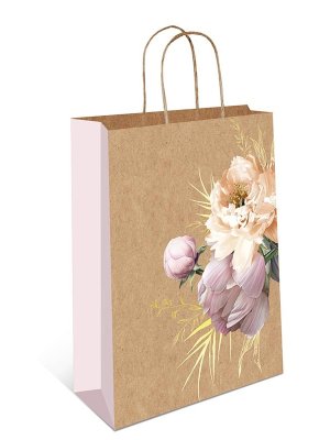 0396.591 Бумажный пакет крафт Пионы