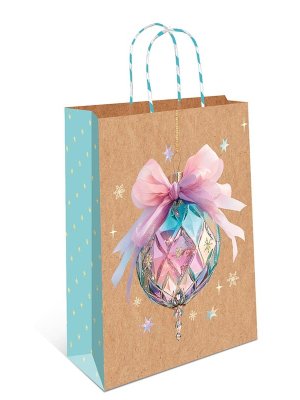 0396.638 Бумажный пакет крафт Новогодний шар