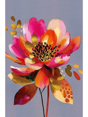 0573.199 Открытка Без надписи Цветок жен