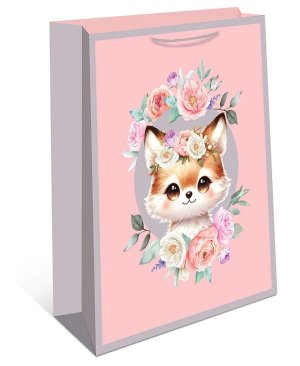 0193.861 Бумажный пакет Кошечка в цветах