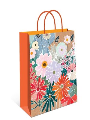 0396.716 Бумажный пакет крафт Полевые цветы