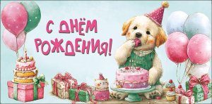 0322.758 Конверт С Днем Рождения дет