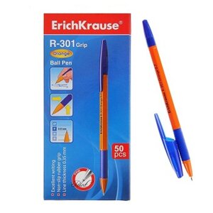 Ручка шар 0,7мм Синяя R-301 ORANGE Stick&Grip EK39531