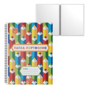 Папка портфолио пластик Creative Notes c 40 карм A4 53374