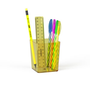 Набор настольный пластиковый ErichKrauseR Base, Neon, желтый