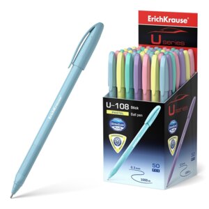 Ручка шар 1,0мм Синяя U-108 Stick Pastel  Ultra Glide Technology 58110