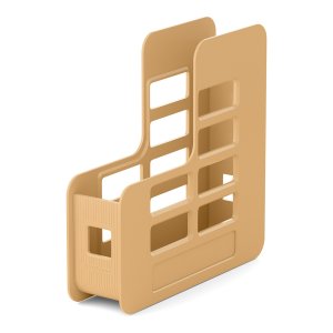 Подставка для бумаг вертикальная пластик Techno Powder 75мм бежевая 55605