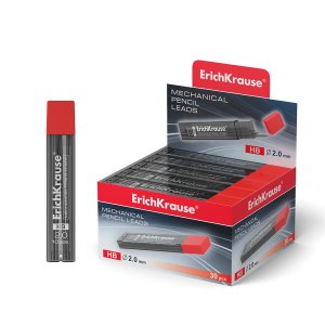 Грифели ErichKrause для механических карандашей 2.0 мм, HB (в футляре 10 шт.)