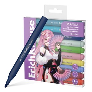 Маркеры акриловые 10цв Manga c пулевидным наконечником 62035