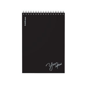 Блокнот  80л Клетка А5 с пластик обл Words черный Спираль 61989